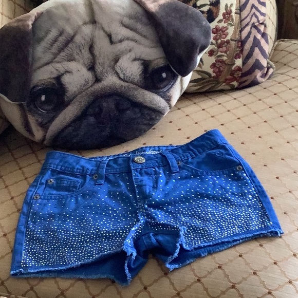 Justice premium shorts with rhinestones. Size 8R. Even has decorative bu… - Picture 3 of 11